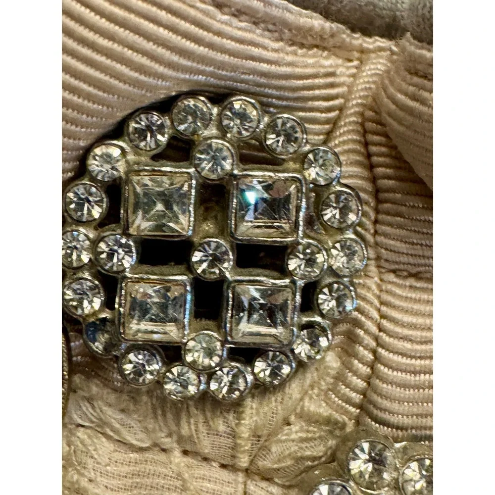Vintage Assemblage Embellished‎ Brooch Tassel Cameo Evening Bag Clutch 11x7